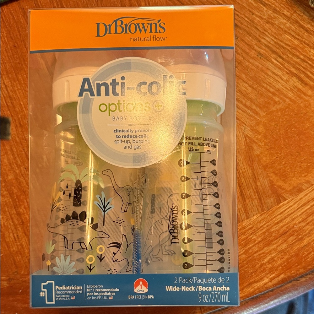 Anti-Colic Baby Bottles - 2 Pack, Green
